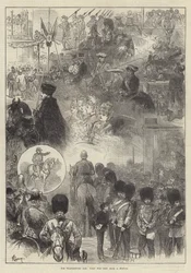 De Thanksgiving Day, wat werd gezien vanuit een raam